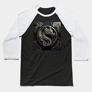 Silver dragon Baseball T-Shirt